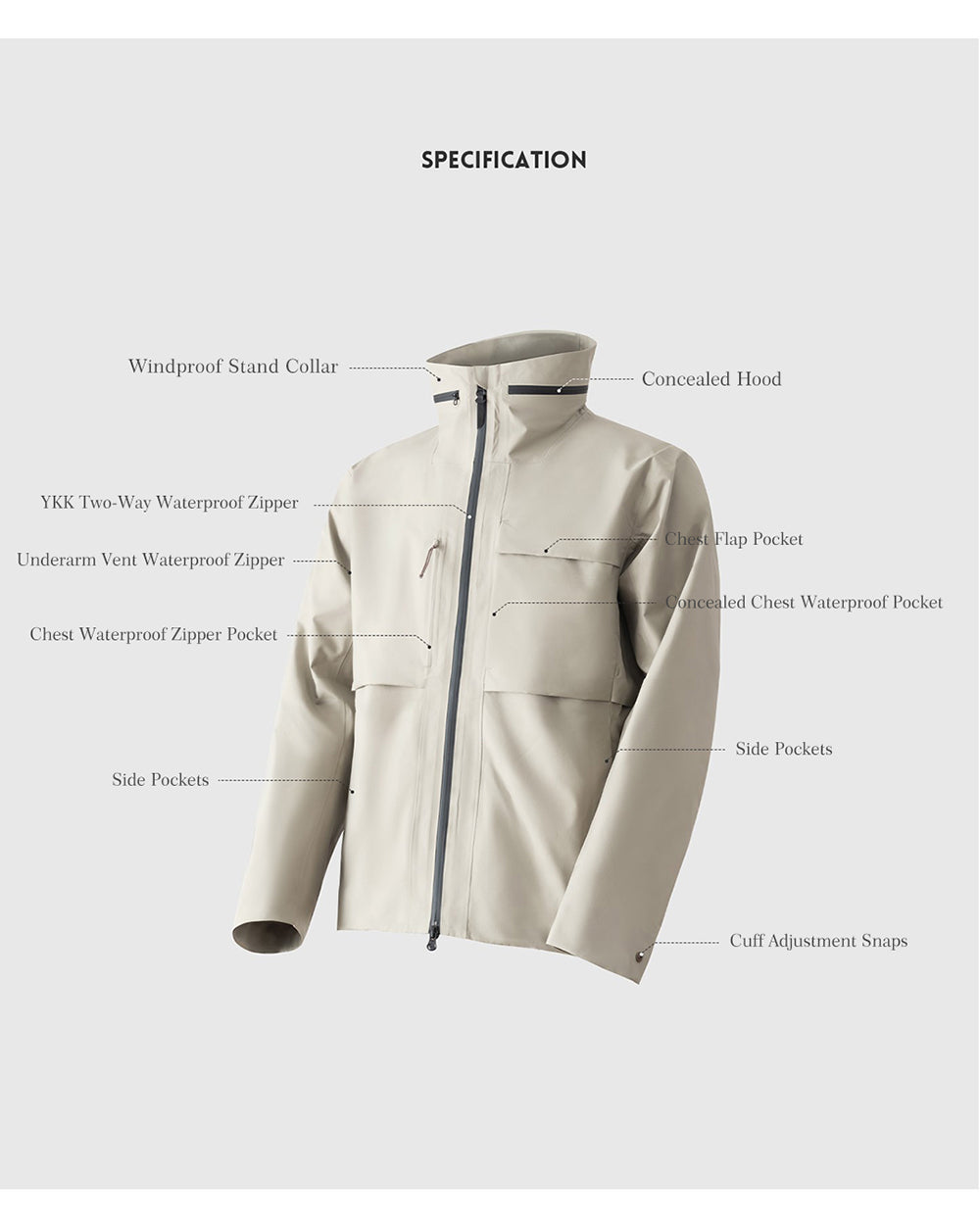 TAVATINO G-PRO 3L Stormproof Hard Shell ZT1051