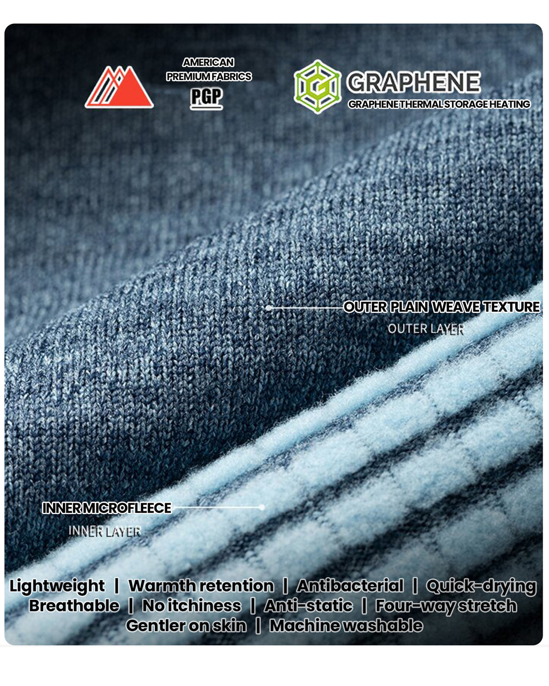 TAVATINO Graphene PGP Quick-Dry Base Layer Fleece Shirt ZT-1182