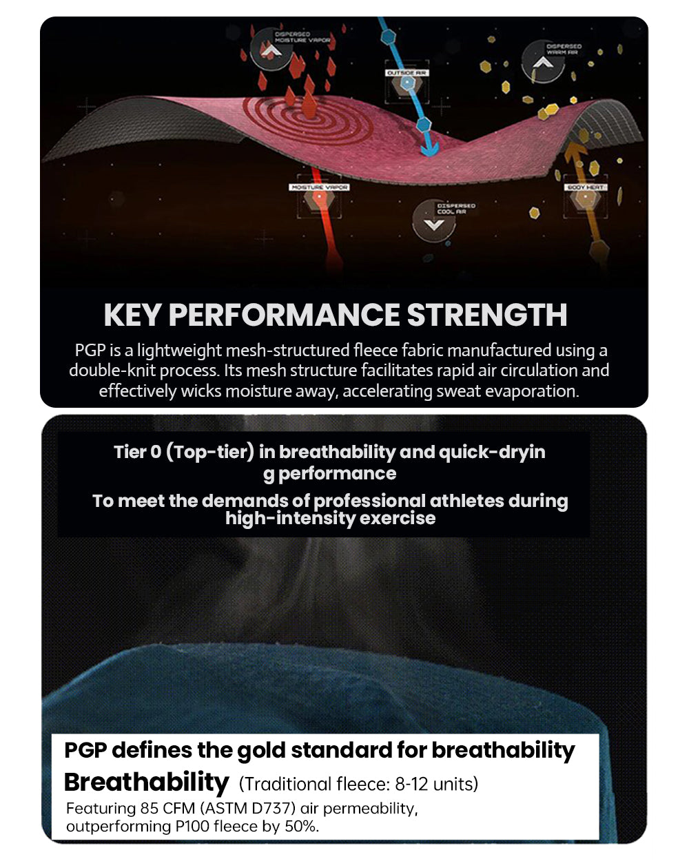 TAVATINO Graphene PGP Quick-Dry Base Layer Fleece Shirt ZT-1182