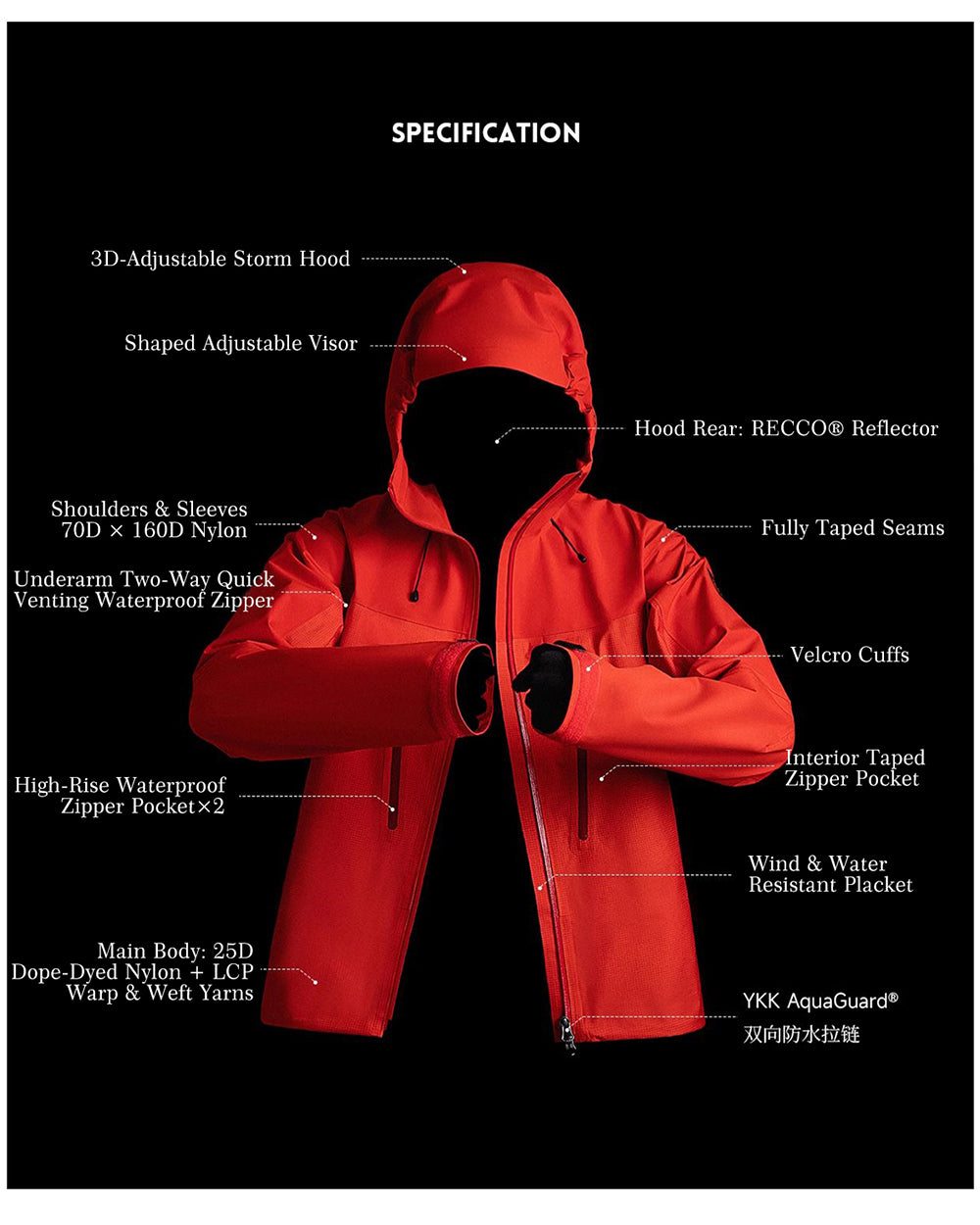 TAVATINO LCP Titanium Storm Shell ZT1152-2