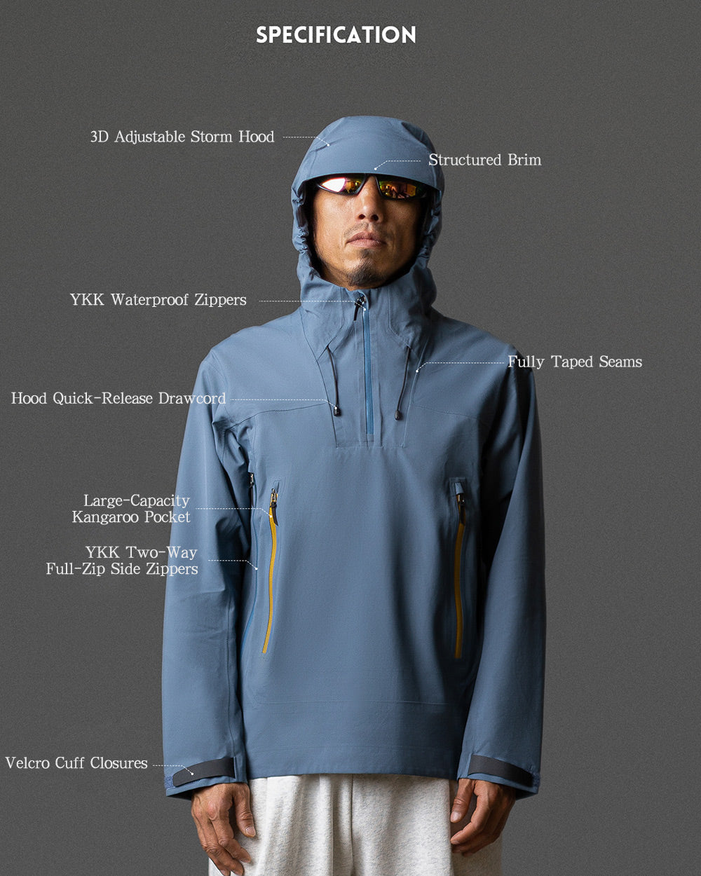 TAVATINO Half-Zip Fashion Hard Shell ZT1048 - TAVATINO