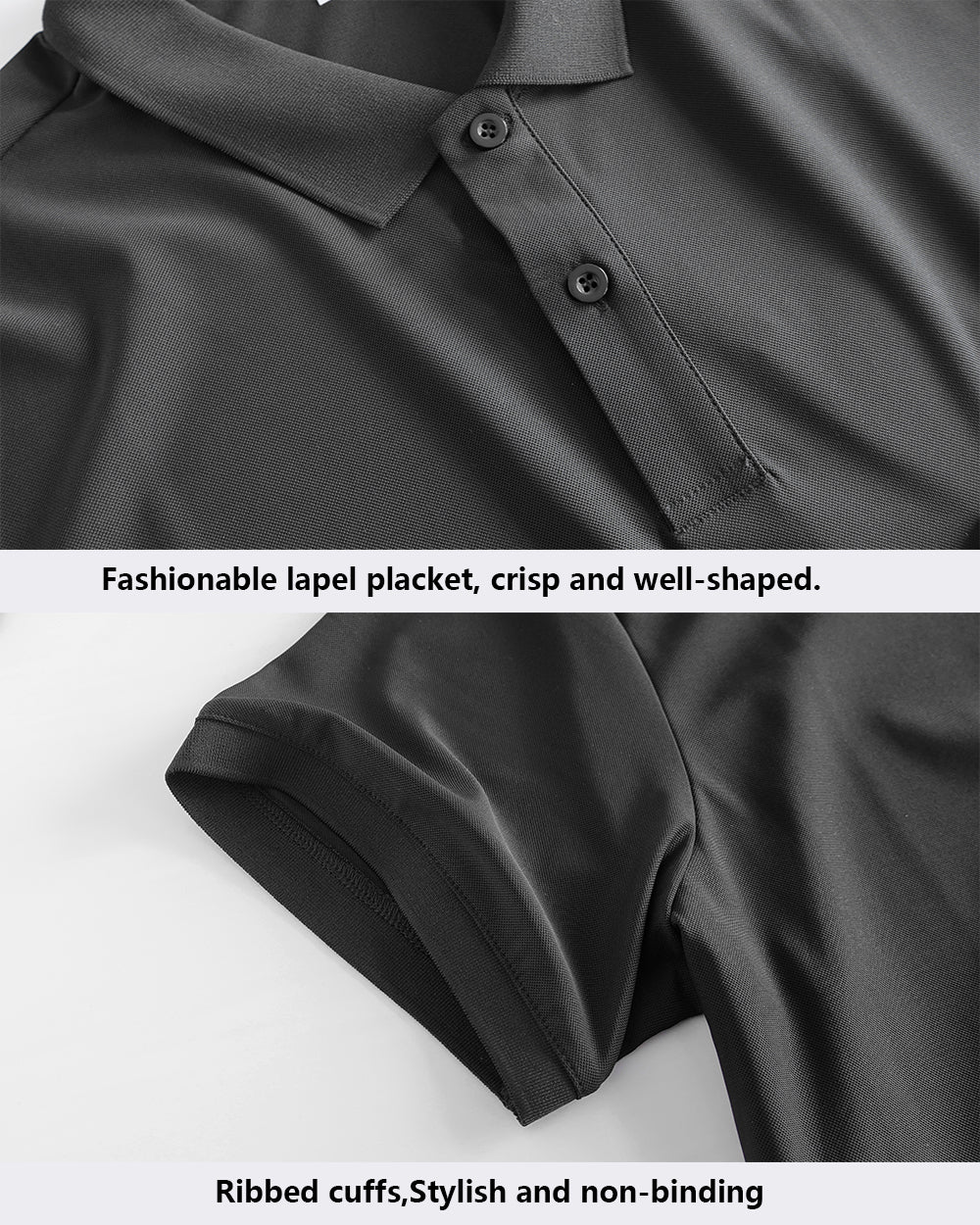 TAVATINO 8826 Cooling Pique Polo Shirt with cooling breathable pique fabric, UPF50 sun protection, and lightweight quick‑dry performance