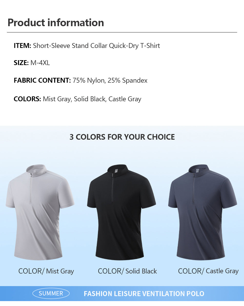TAVATINO 8869 Ice Cooling Quarter‑Zip Wafer Grid Polo Shirt featuring ice‑cooling wafer‑grid fabric, breathable quick‑dry performance, and lightweight quarter‑zip athletic design