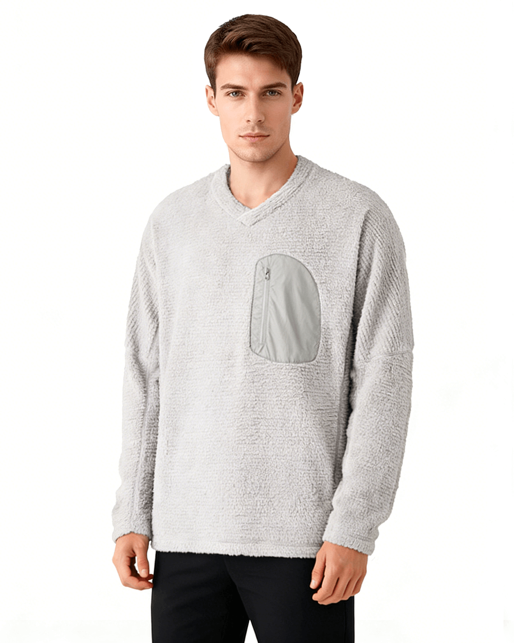 TAVATINO Alpine Cloud V-Neck Pullover ZT-1903