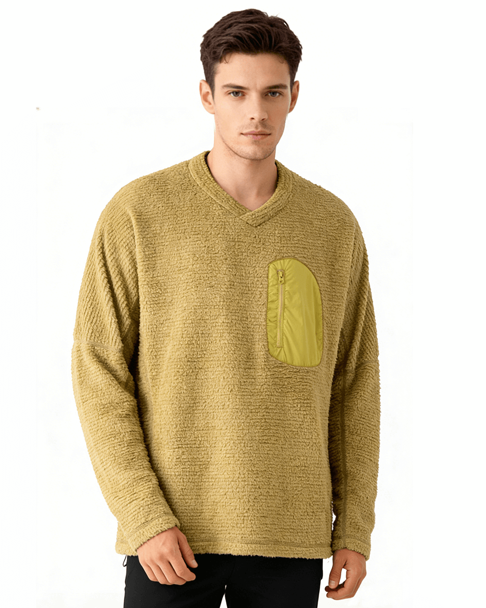 TAVATINO Alpine Cloud V-Neck Pullover ZT-1903