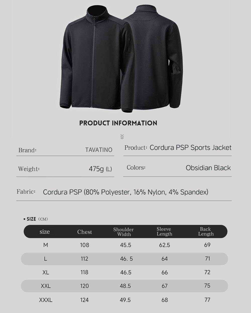 TAVATINO CORDURA® PSP Performance Jacket ZT1201 - TAVATINO