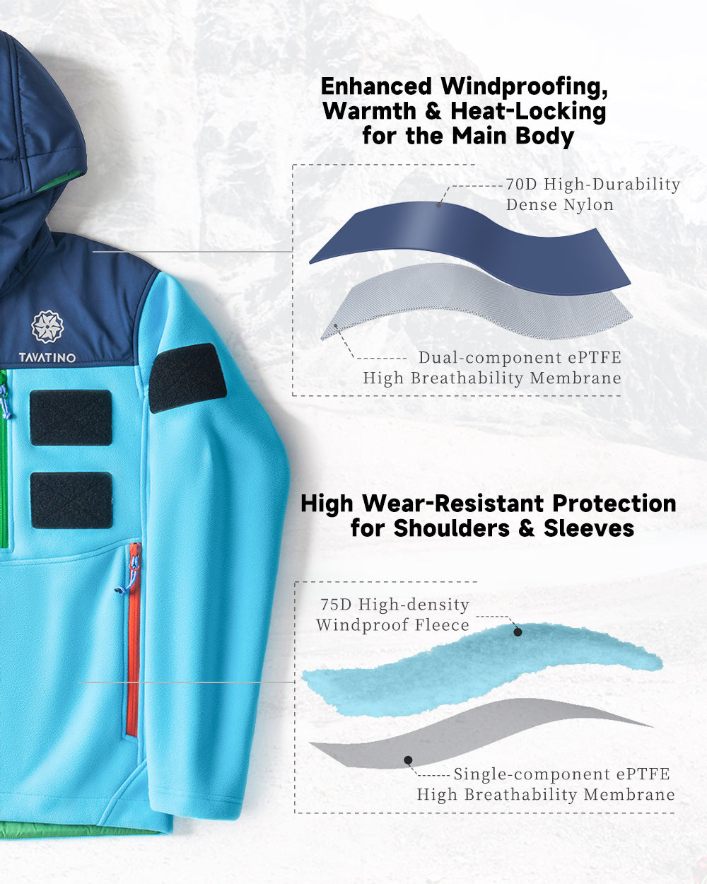 TAVATINO Everest 8000+ Commemorative Softshell Jacket ZT1171 - TAVATINO