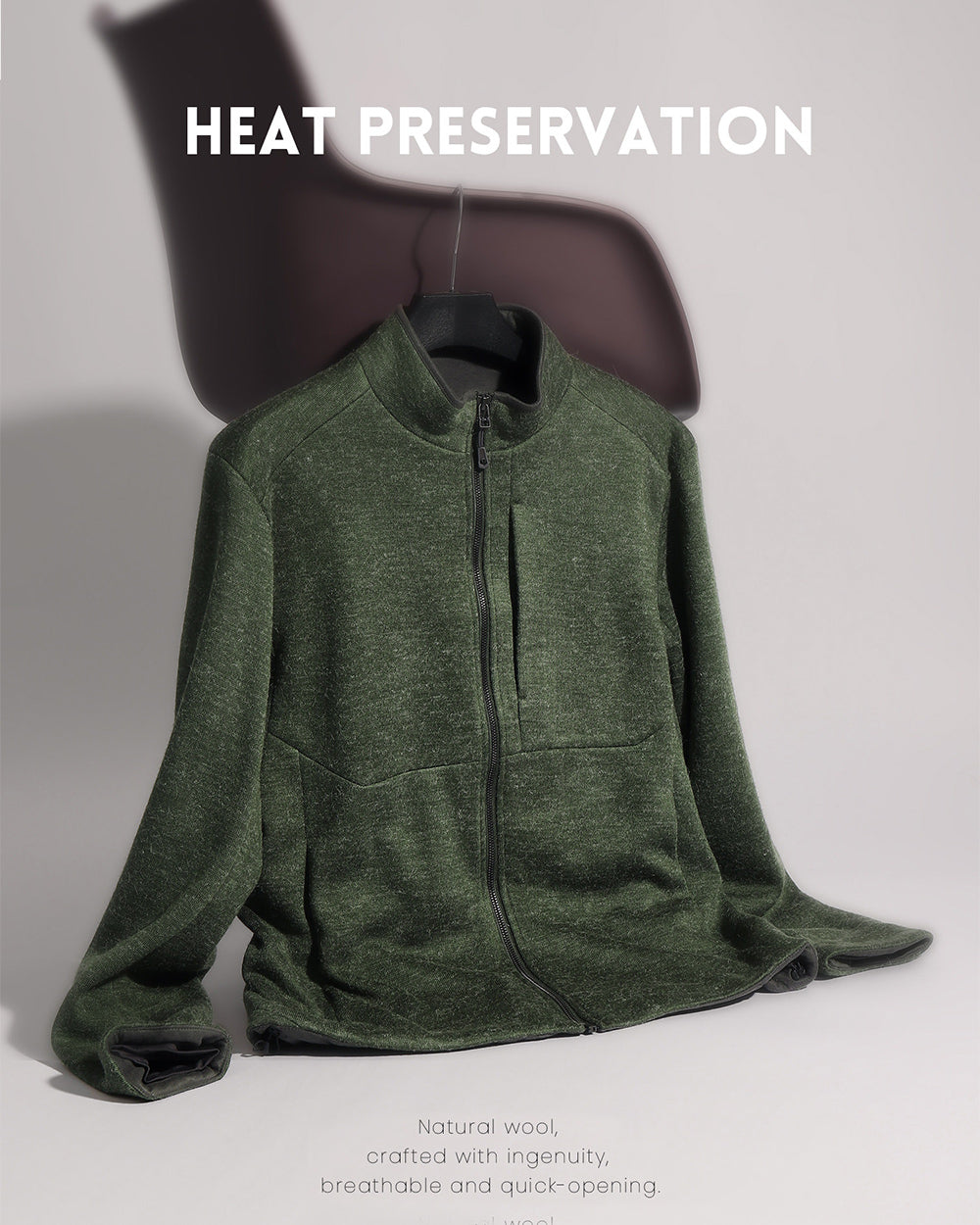 TAVATINO Executive Merino Wool Fleece Jacket ZT1123 - TAVATINO