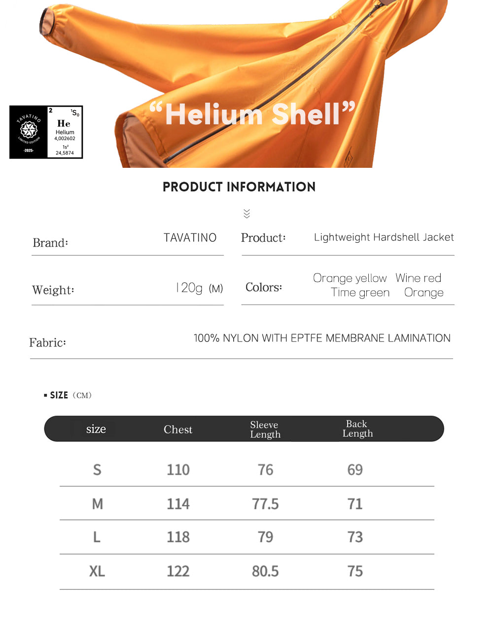 TAVATINO Helium Shell 1.0 Ultra-Lightweight Hardshell ZT1156 - TAVATINO